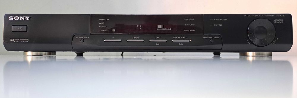Amplificator Slim Sony TA-VE150 Bass Boost 5.1 CH Input Sub Out Negru