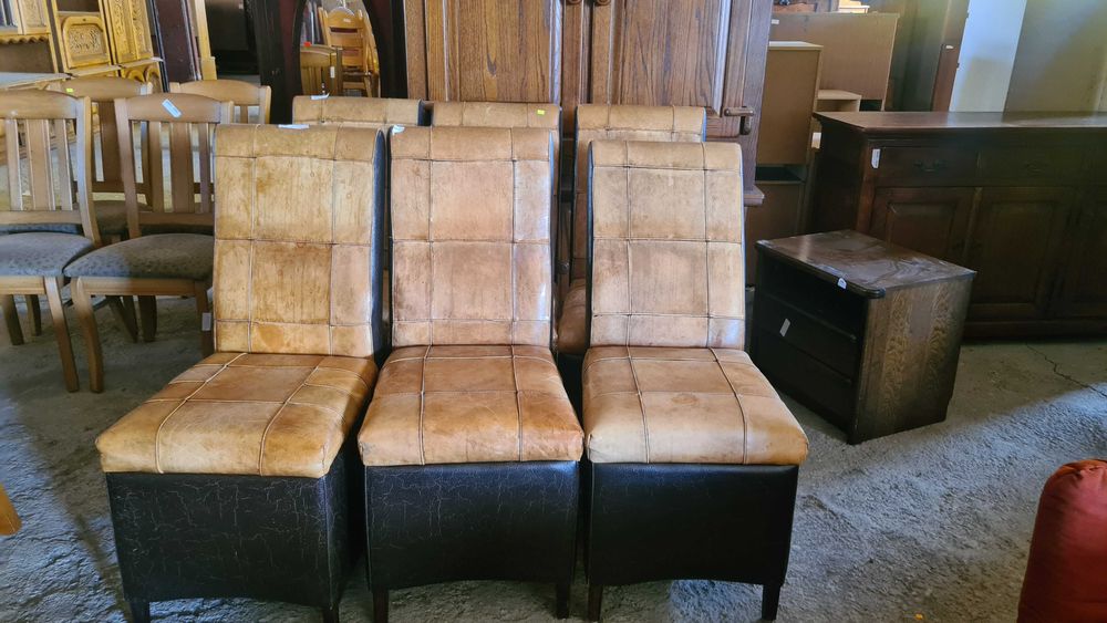 кожени столове с облегалка внос от Европа