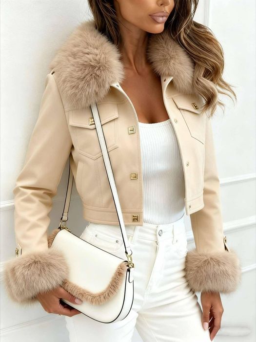 Кожено яке с пух