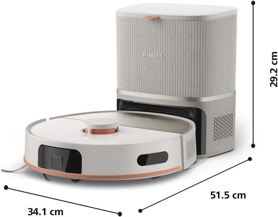 Нова Прахосмукачка Робот с Моп Philips XU5100/20 Homerun 5000 Aqua, 2 години Гаранция, Сухо и Мокро Почистване