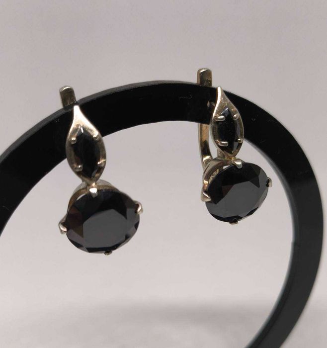 Сребърни обеци с инкрустации – проба 925 | 10,01 гр. - Нови!