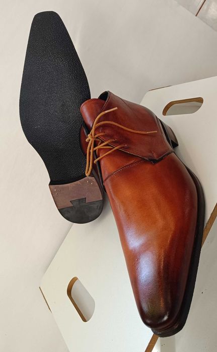 Ghete de lux 43.5 44 GREVE NOI lucrate manual piele natural