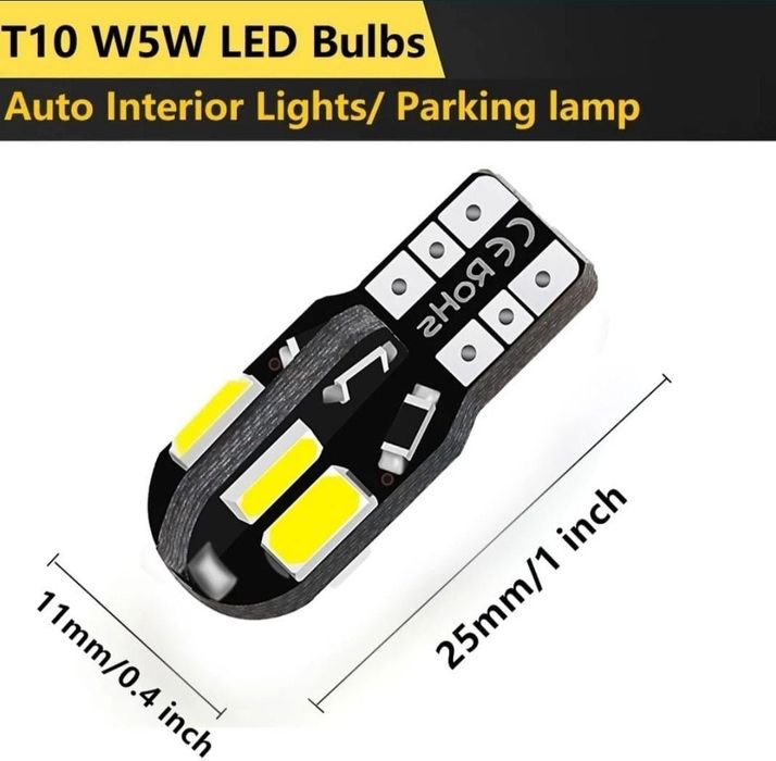 Bec Led T10 W5W 6000k