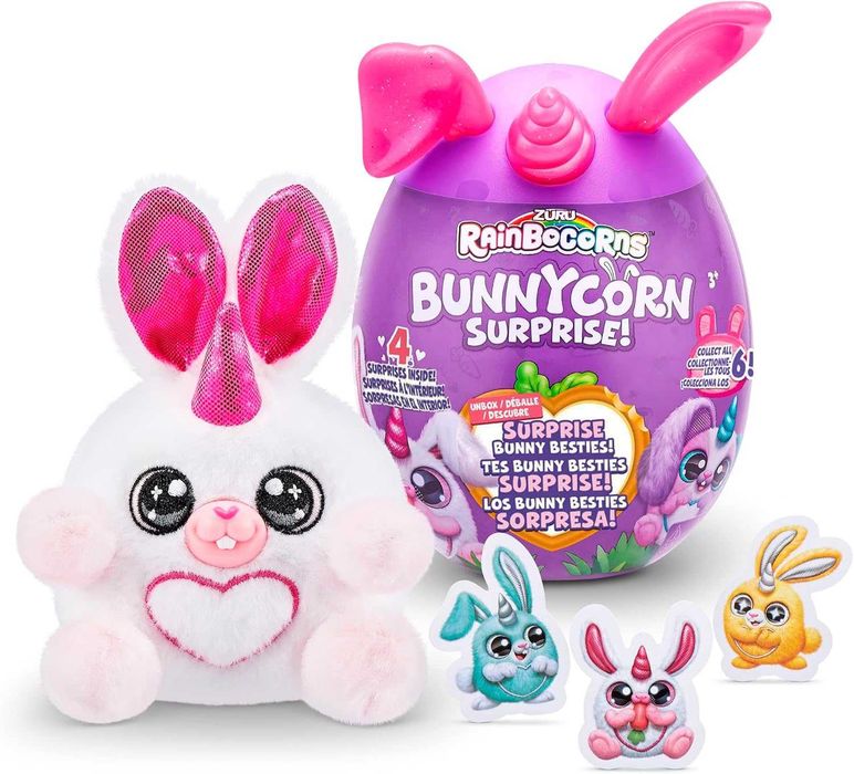 Плюшена играчка Зайче Bon Bon с изненади Zuru Rainbocorns