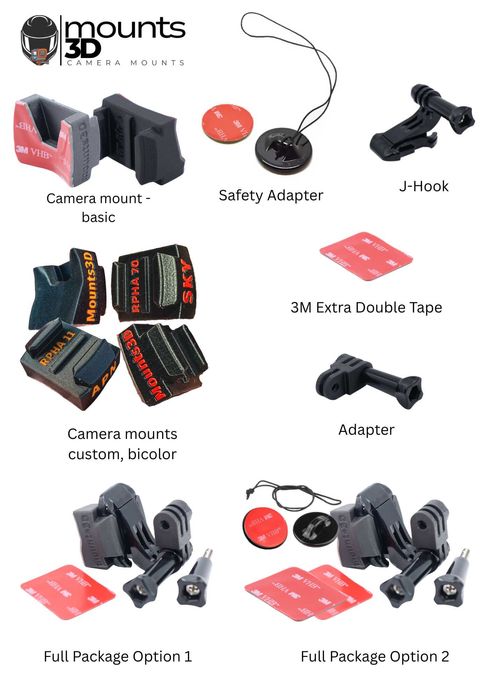 Camera mount / Chin mount -  Montura/Suport camera pentru casti moto