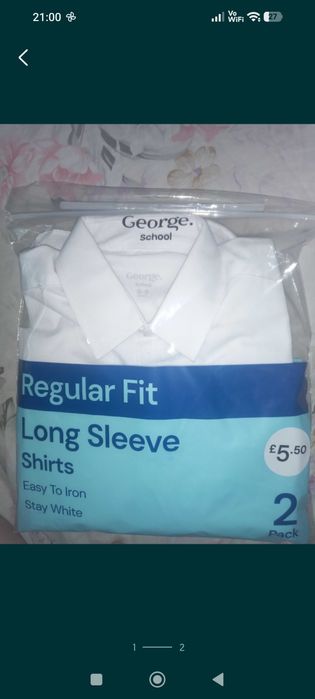 2 рубашки от английской фирмы George