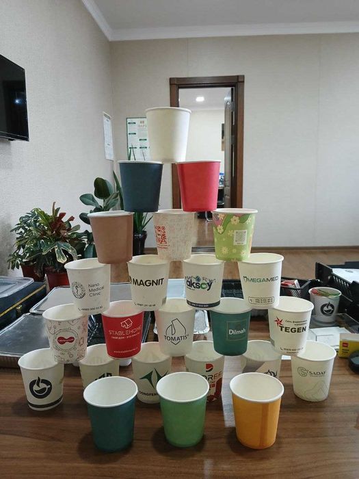 Бумажный стаканы одноразовые  150ml
Однослойные