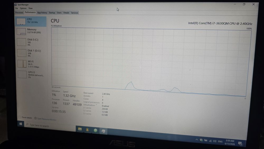 Ноутбук Asus K55VD/Core i7/8gb/256 SSD