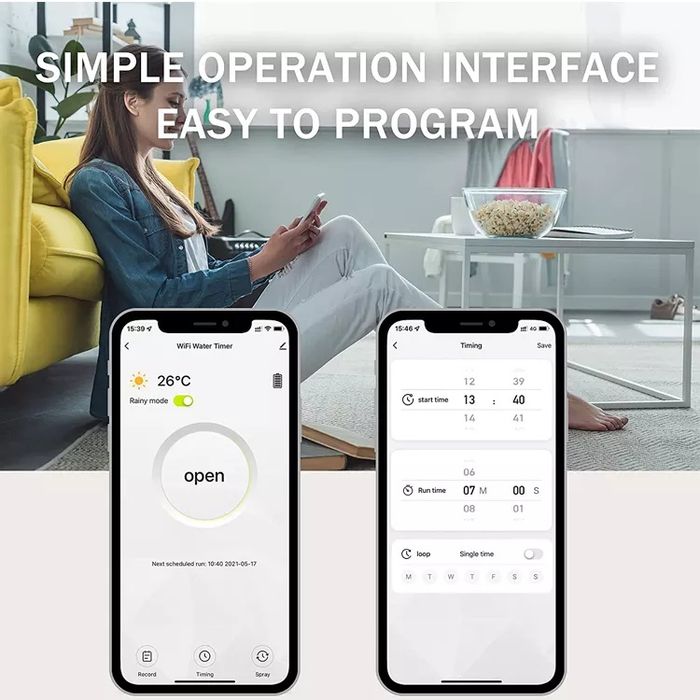 Смарт WiFi Контролер за Поливане Tuya HCT-611 комплект с WiFi Гейтуей / Програматор за Напояване