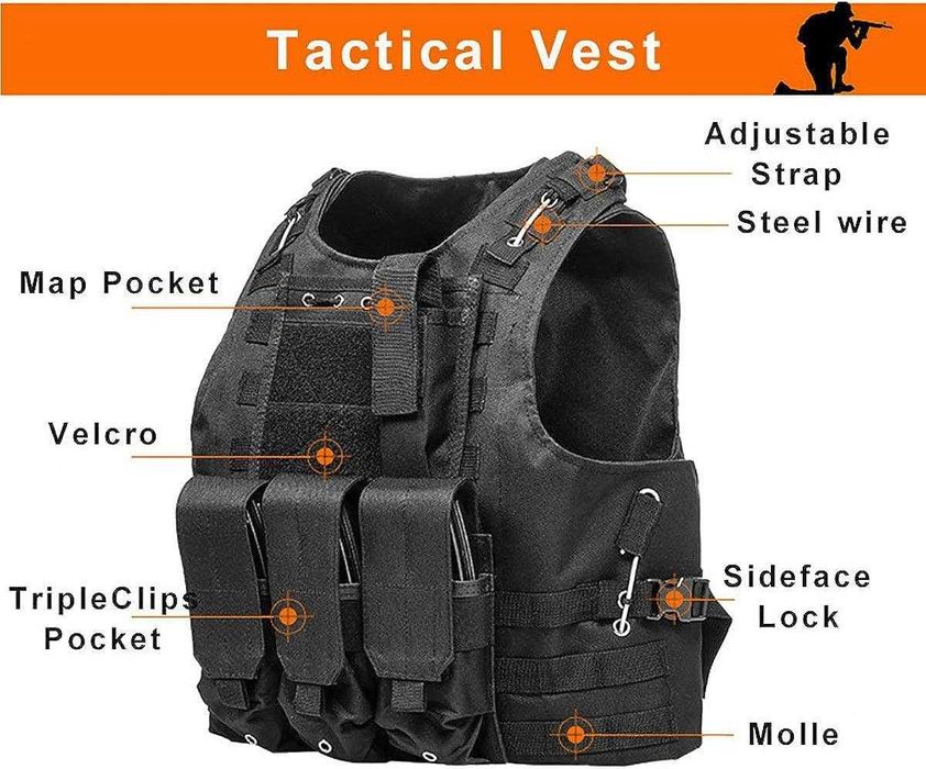 Еърсофт Тактическа Жилетка MOL система Airsoft Tactical Vest