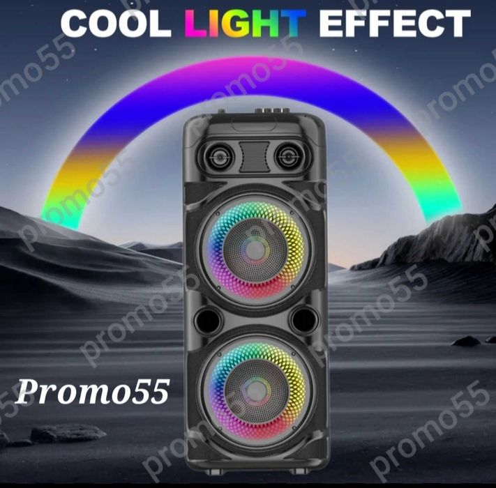 ПРОМО! Голяма Караоке Тонколона 16 инча 74см. с 2 Безжични Микрофона