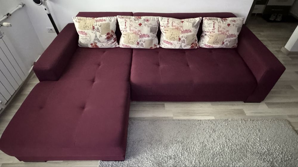 Colțar extensibil cu lada depozitare