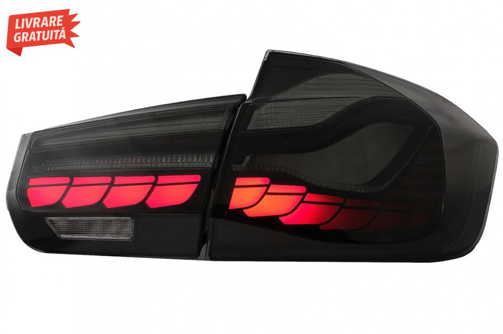 Stopuri OLED BMW Seria 3 F30 (2011-2019) F35 F80 Rosu Fumuriu M4 Desig