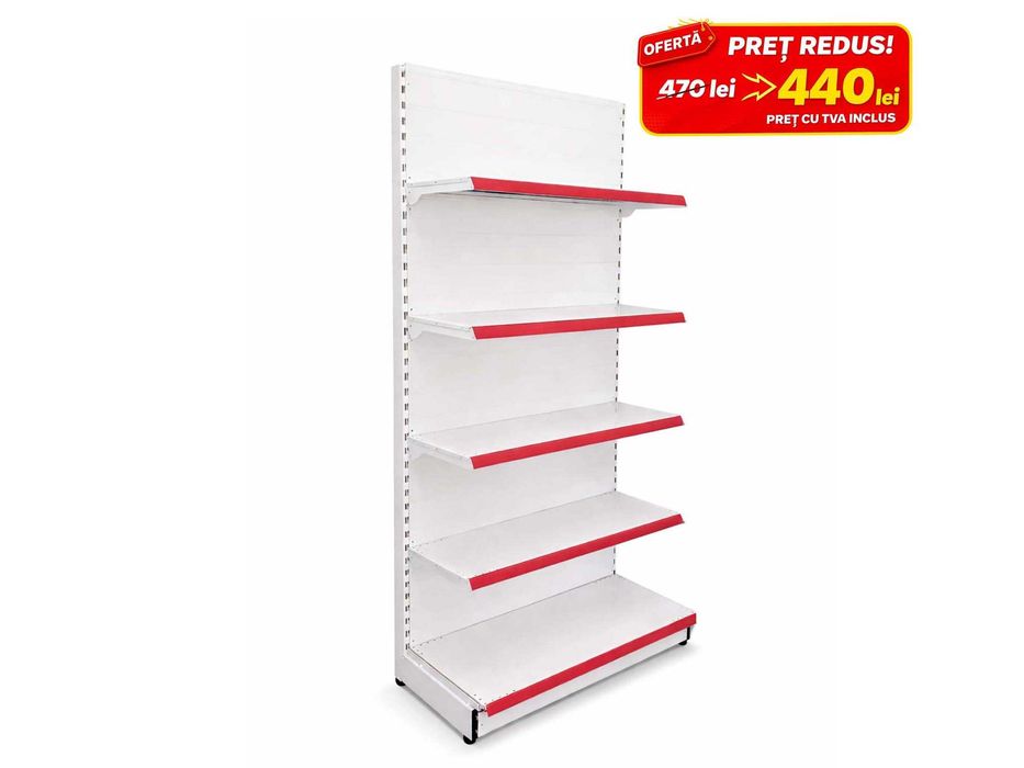 Rafturi metalice magazin NOI 220x90 – stoc disponibil, livrare rapidă
