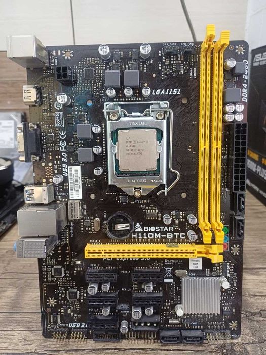 Комплект: Biostar H110M-BTC + Intel Core i5-7500.