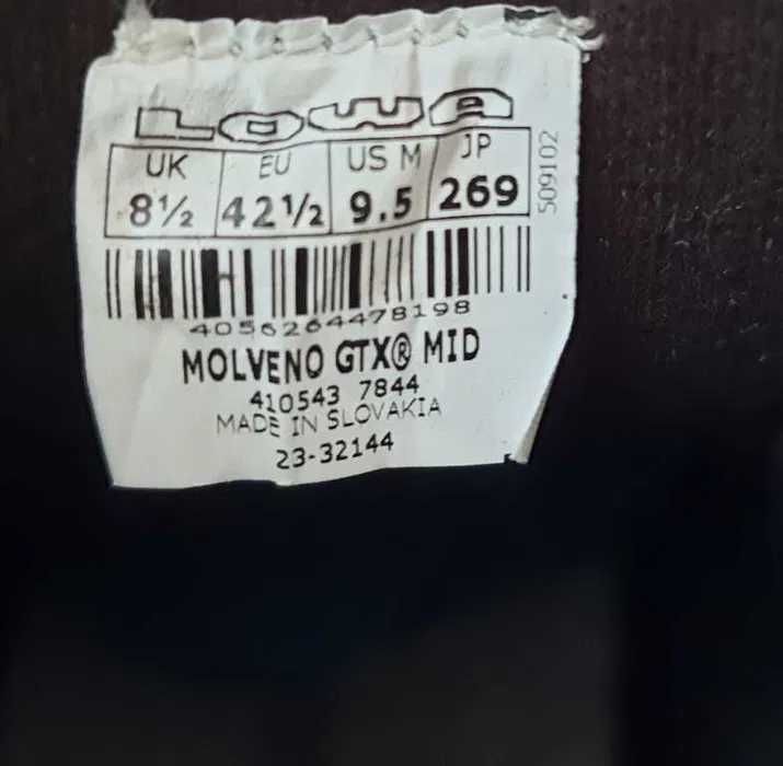 Ghete trekking LOWA Molveno goretex gtx marime 42 1/2 stare impecabila
