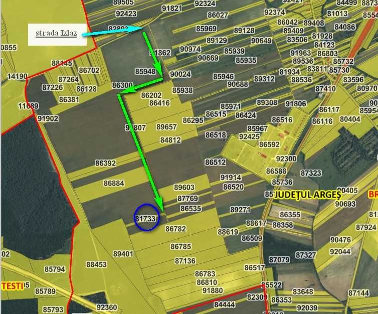 Vand teren extravilan comuna Bradu, Arges