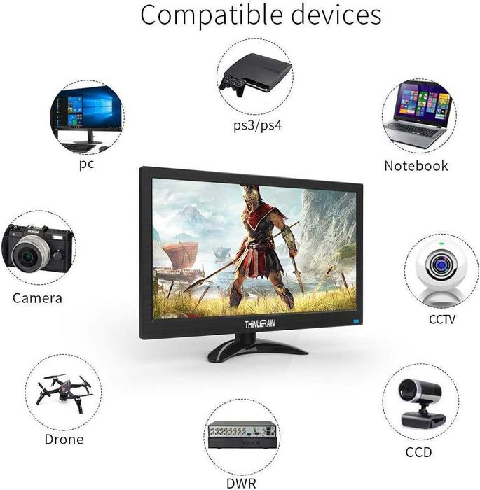 13.3" Преносим монитор HDMI/VGA/BNC VESA