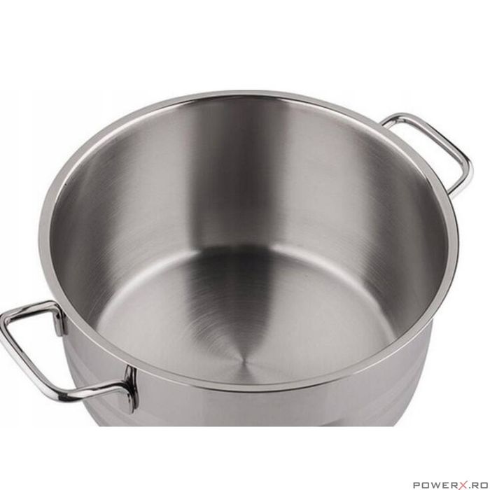 Oala cu capac din inox, 20X12cm, 3.7litri, compatibila cu toate