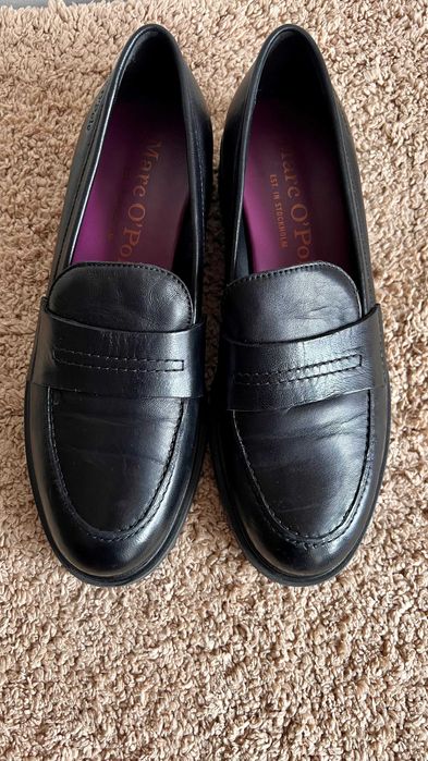 Кожени лоуфъри мокасини обувки Marco O’Polo, размер 39, като нови