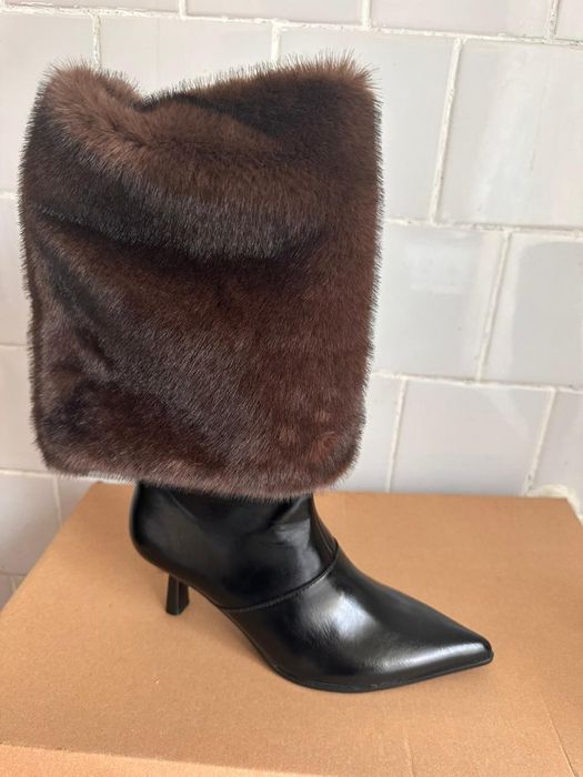 Женские сапоги с мехом наружу новые