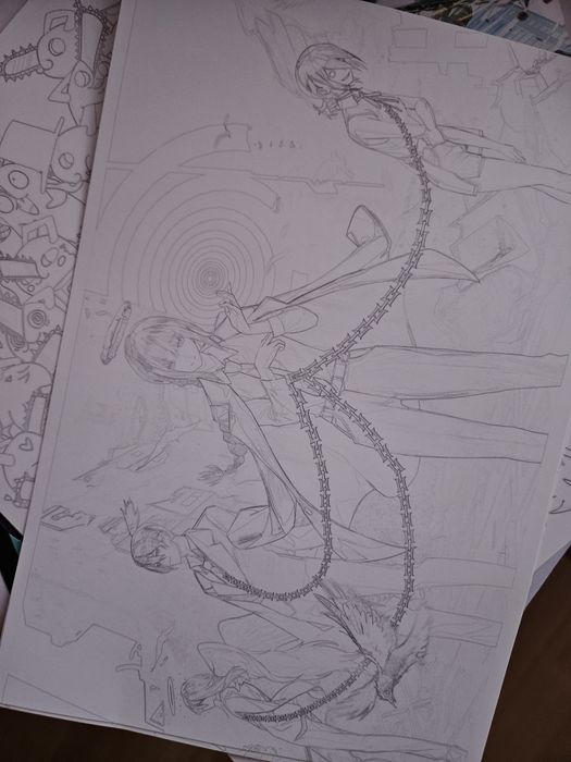 Скици за оцветяване Chainsaw Man