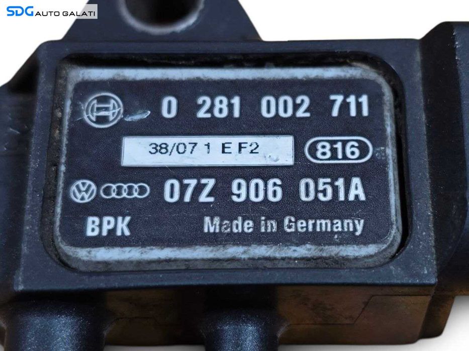 Senzor Presiune Gaze Filtru Particule Audi A8 D3 3.0 4.2 TDI 2003 - 2010 Cod 07Z906051A 0281002711 [N4890]