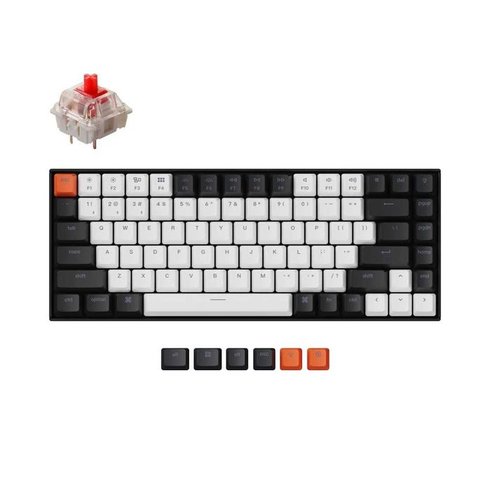 }Клавиатура Keychron K2 84 Key  Gateron  White LED Blue / Red