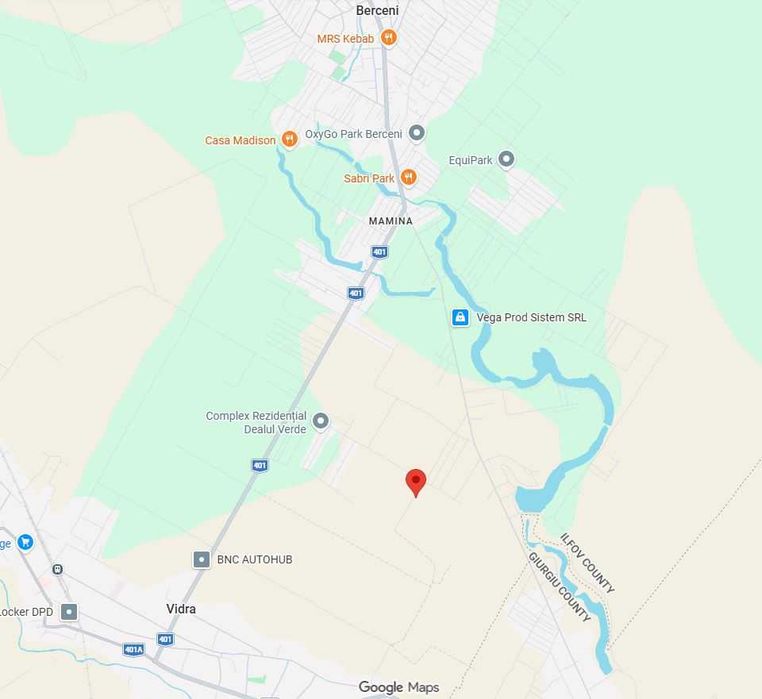 Terenuri Intravilane Com. Berceni/Vidra