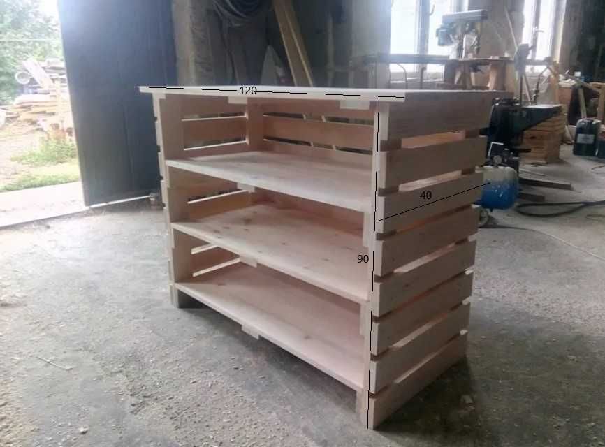 Стилажи, барове от дърво