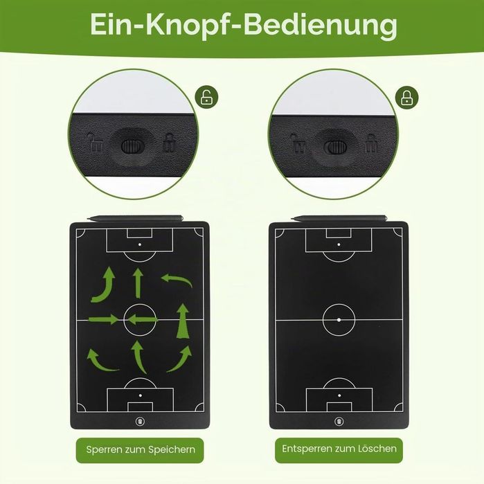 Tablă tactică magnetică pentru fotbal – 16 inch