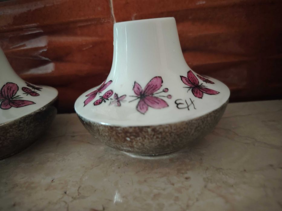 Set bibelou vintage Dresda și vaze miniaturale Seltmann Weiden