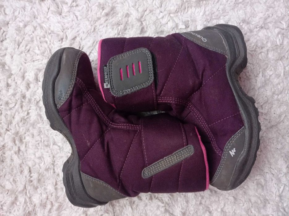 Cizme pentru fetiță, de iarnă , dechatlon, 3 per., mar.27, 28 și 29