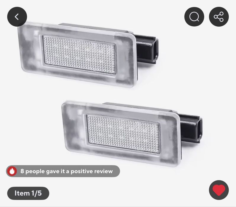 Lumina led pentru numarul de inmatriculare