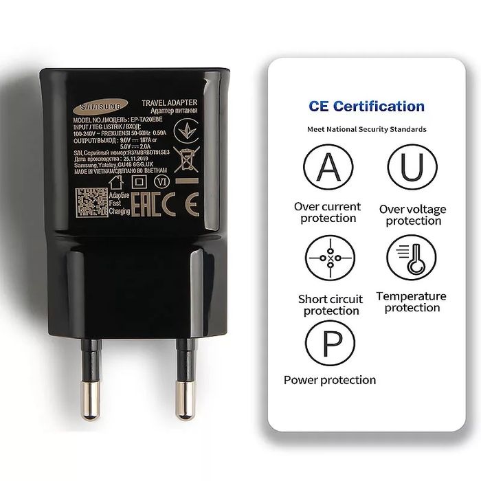 Бързо зарядно за Samsung Galaxy S10 S9 S8 S7 P