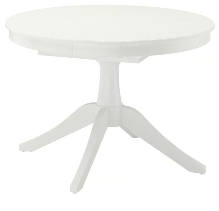 Masă de living rotundă extensibilă + 4 scaune – solidă