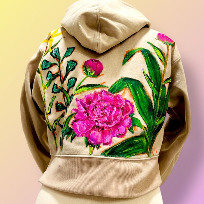 Ръчно рисуван сет с божури