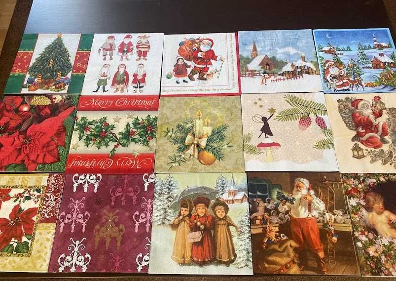 колекция малки и големи салфетки за ценители