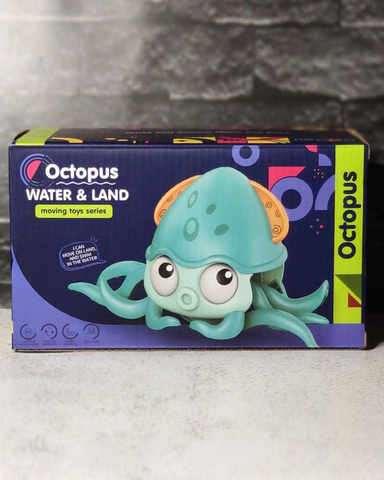 Игрушка для ванной и суши "Заводной осьминог". Отличный подарок малышу