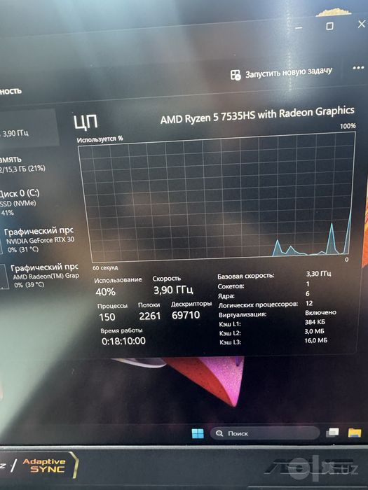 Asus Tuf r5-7535Hs 16/512/3050 4Gb 15.6 Ips 144Hz
