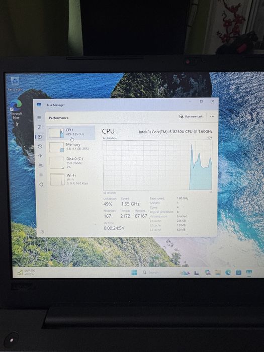 Vand Laptop Lenovo i5 8250U 3.4GHz 12GB DDR4 SSD 500GB NVME