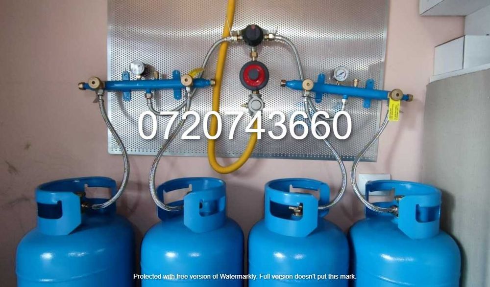 Pachet 4 butelii de GPL 80 Litri cu centralina pt centrale termice