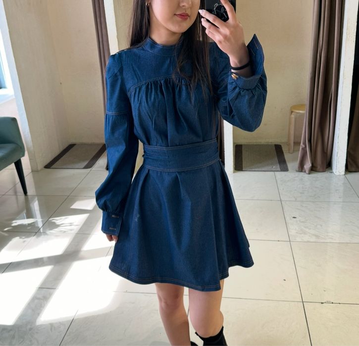 Женское джинсовое платье