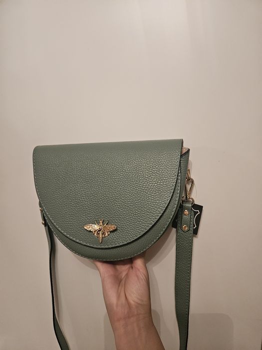 Естествена кожа италианска шик чанта