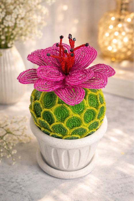 Цветы из бисера ручная работа