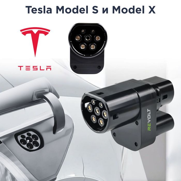 Адаптер CCS2 - Type-2 для еврпейской Tesla Model S и Model X 2019-20