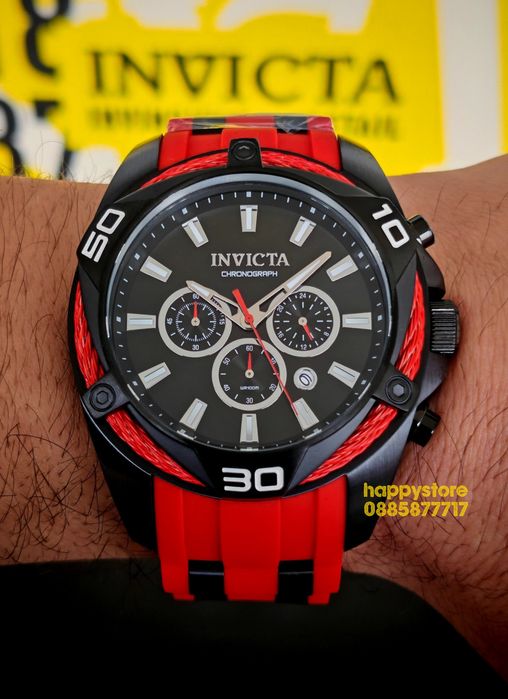 INVICTA Vanguard Red/black 50 mm, Инвикта нов мъжки часовник