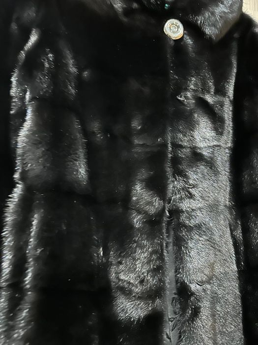 Норковая шуба черный бриллиант