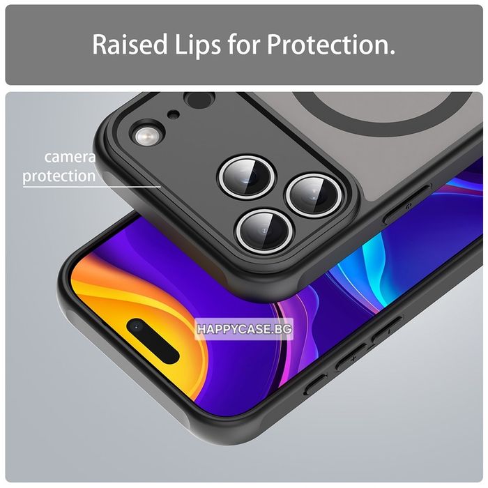 Apple iPhone 18 Pro Max / 18 Pro / 17 Pro Max / 17 Pro / FROSTED MAGSAFE Матов кейс гръб