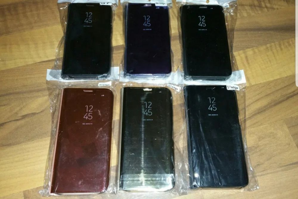 Husa flip mirror clear view Samsung J4 J6 A6 J6+ A6+ Plus A7 A9 2018